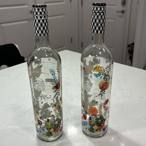 Empty decorative bottles